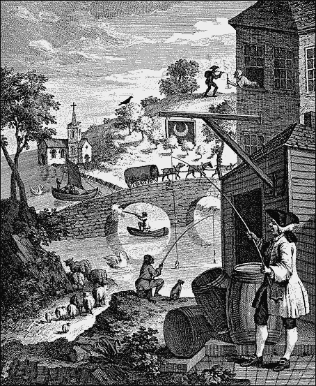 false perspective by william hogarth