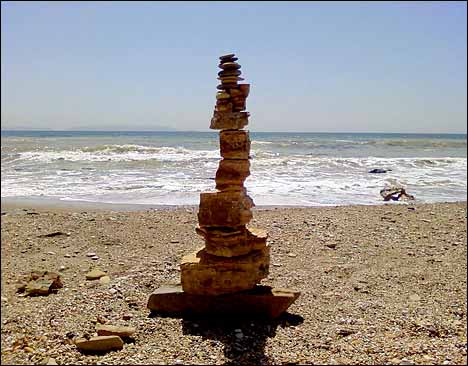 rock tower Trump's beach