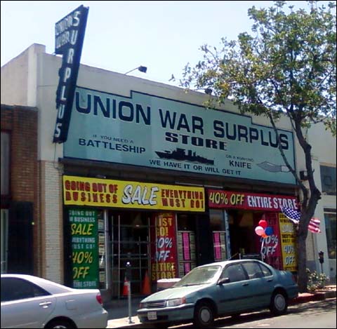 union war surplus store san pedro cheerful al