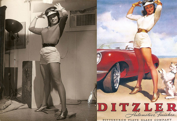 pinup pin-up girls before and after models