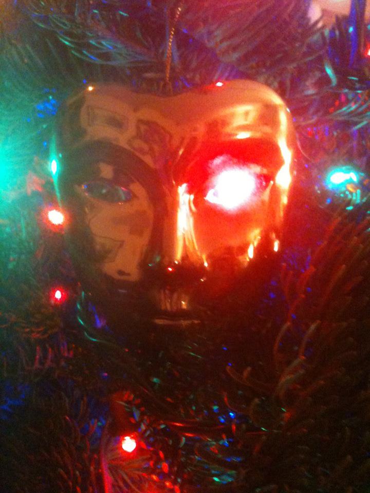 christmas tree mask ornament