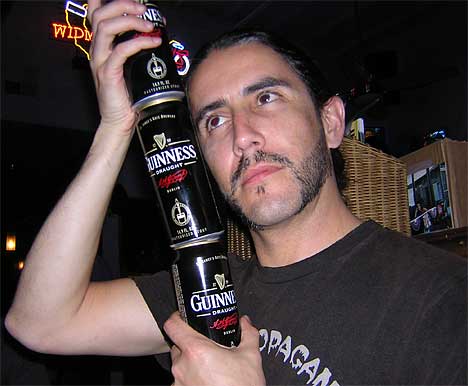 naylor with guinness cans