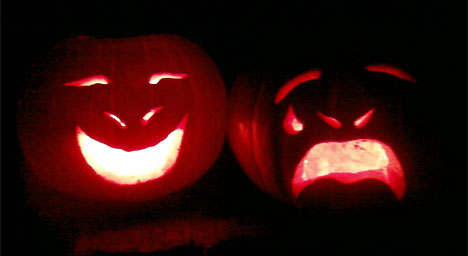 schizophrenic pumpkins jack-o-lanterns