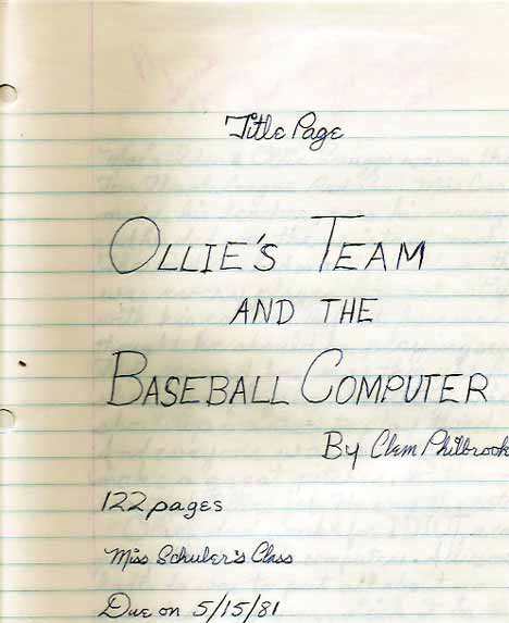 ollie's team and the baseball computer by clem philbrook