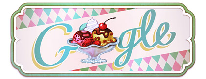 google ice cream sundae doodle