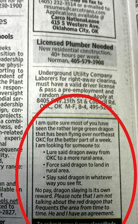 green dragon slayer classified ad craigslist