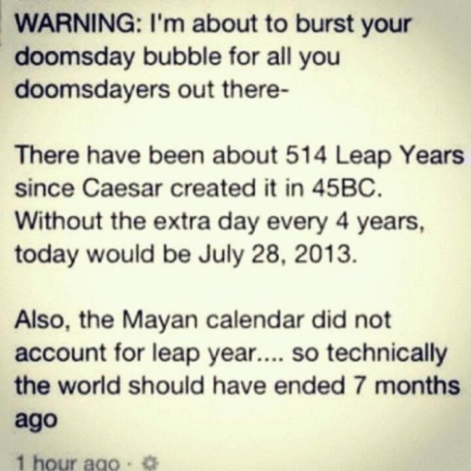mayan calendar leap year