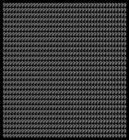 find the 8 in the nines