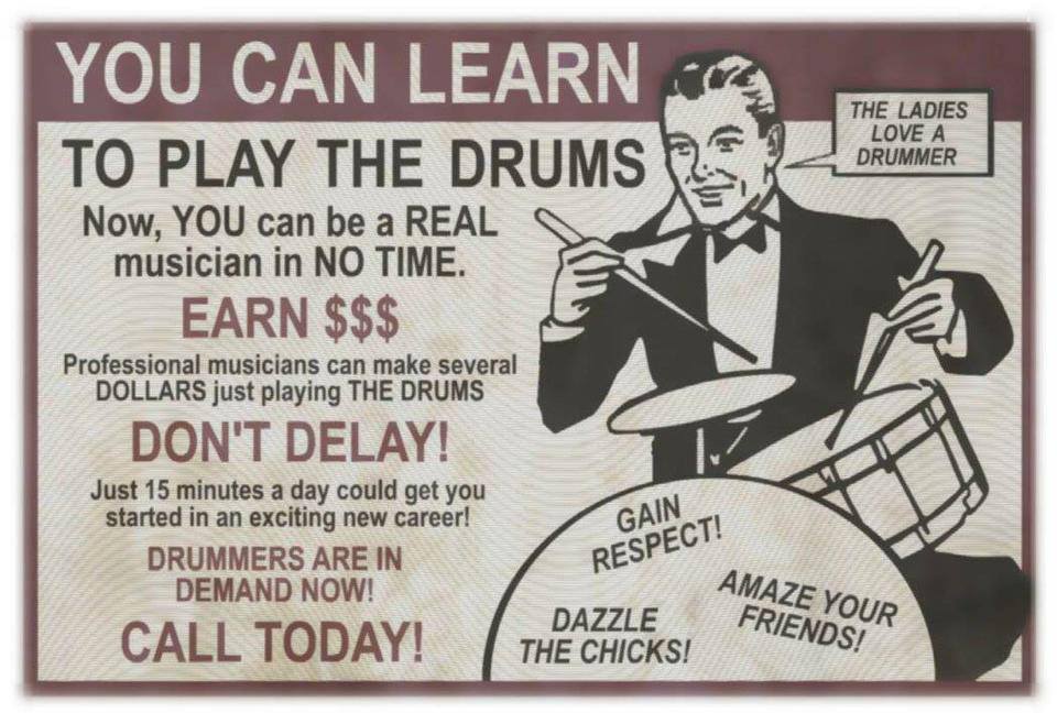 drum advertisement