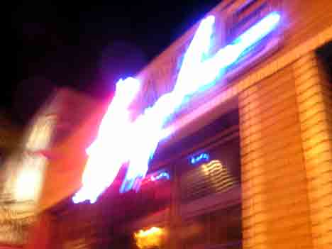 cafe boogaloo neon sign