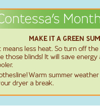 Contessa's monthly green tip